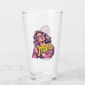 Personalisierter Retro-Mama-Pop Art. 6 Glas (Rückseite)