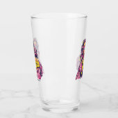 Personalisierter Retro-Mama-Pop Art. 6 Glas (Links)