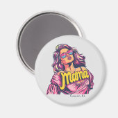 Personalisierter Retro-Mama-Pop Art. 6 Magnet (Vorderseite/Rückseite)