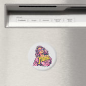 Personalisierter Retro-Mama-Pop Art. 6 Magnet (In Situ (Geschirrspüler))