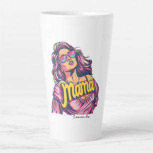 Personalisierter Retro-Mama-Pop Art. 6 Milchtasse