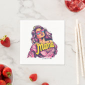 Personalisierter Retro-Mama-Pop Art. 6 Serviette (Beispiel)