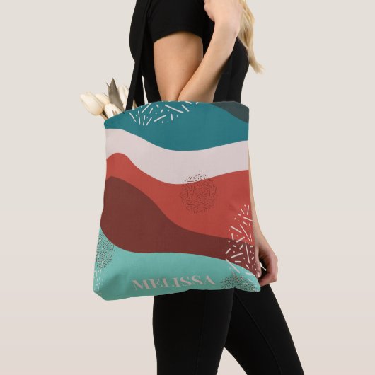 Personalisierter Retro Muster Totbeutel Tasche (Von Nahem)