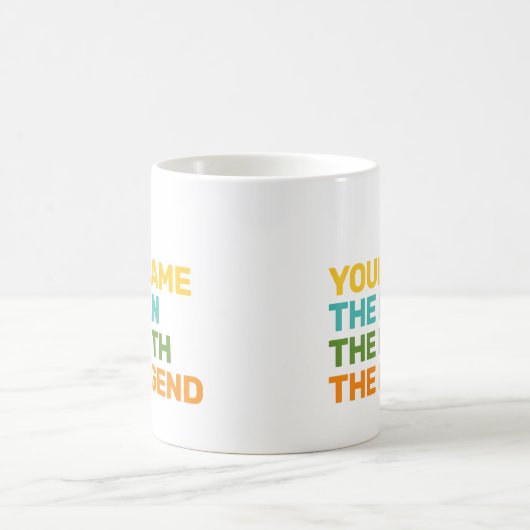 Personalisierter Retro-Name des Mannes Der Mythos Kaffeetasse (Mittel)