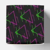 Personalisierter Retro Neon Geometric Pattern Cube Geschenkschachtel (Oben)