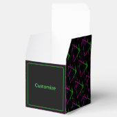 Personalisierter Retro Neon Geometric Pattern Cube Geschenkschachtel (Geöffnet)