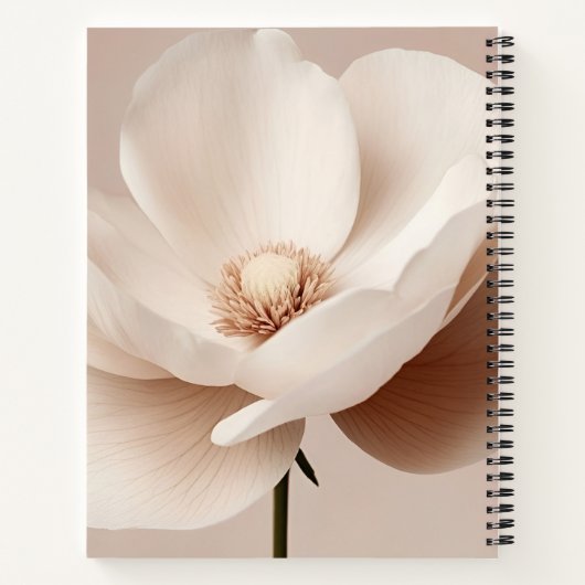 Personalisierter Retro-Pfirsich und rosa Blumensti Notizblock (Rückseite)