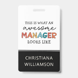 Personalisierter Retro-Phantastischer Manager Funn Ausweis