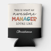 Personalisierter Retro-Phantastischer Manager Funn Dosenkühler (Vorderseite)
