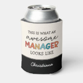 Personalisierter Retro-Phantastischer Manager Funn Dosenkühler (Kanne Rückseite)