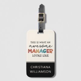 Personalisierter Retro-Phantastischer Manager Funn Gepäckanhänger