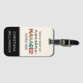 Personalisierter Retro-Phantastischer Manager Funn Gepäckanhänger (Vorderseite (Horizontal))