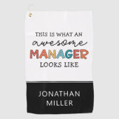 Personalisierter Retro-Phantastischer Manager Funn Golfhandtuch (Vorderseite)