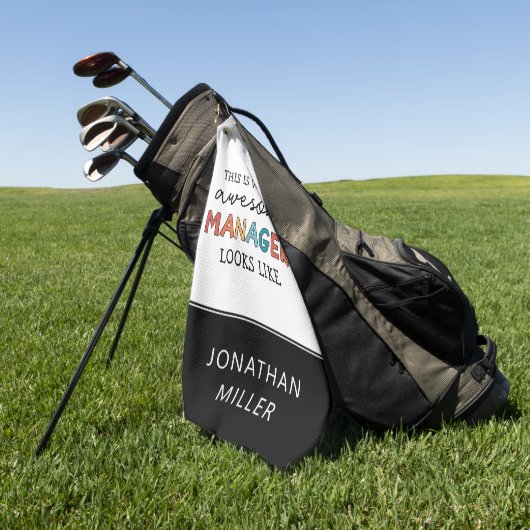 Personalisierter Retro-Phantastischer Manager Funn Golfhandtuch (Gras)