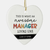 Personalisierter Retro-Phantastischer Manager Funn Keramik Ornament (Rechts)