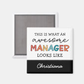 Personalisierter Retro-Phantastischer Manager Funn Magnet (Vorderseite/Rückseite)