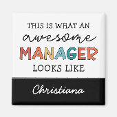 Personalisierter Retro-Phantastischer Manager Funn Magnet (Vorne)