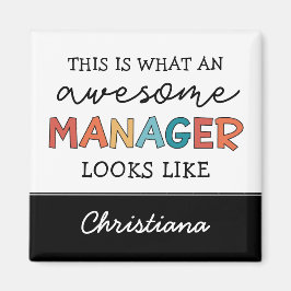 Personalisierter Retro-Phantastischer Manager Funn Magnet