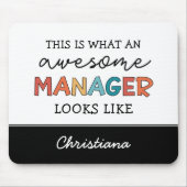 Personalisierter Retro-Phantastischer Manager Funn Mousepad (Vorne)