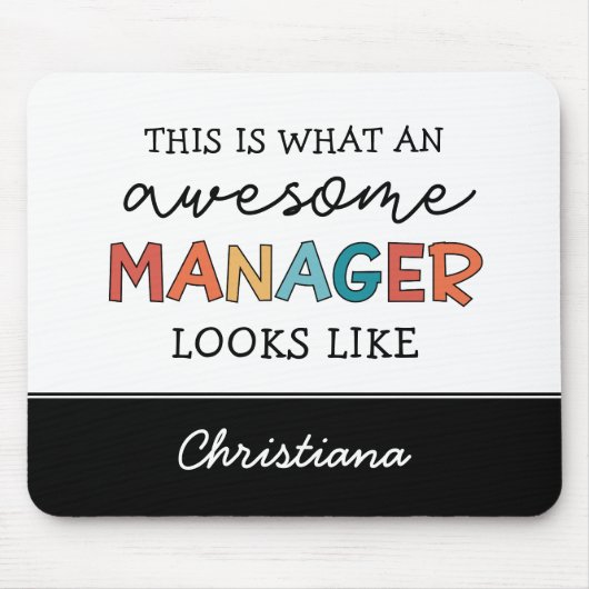 Personalisierter Retro-Phantastischer Manager Funn Mousepad (Vorne)