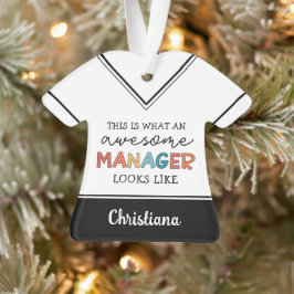 Personalisierter Retro-Phantastischer Manager Funn Ornament