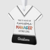 Personalisierter Retro-Phantastischer Manager Funn Ornament (Vorderseite)