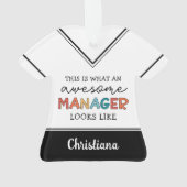 Personalisierter Retro-Phantastischer Manager Funn Ornament (Rückseite)