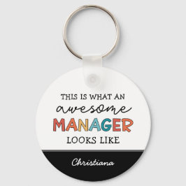 Personalisierter Retro-Phantastischer Manager Funn Schlüsselanhänger