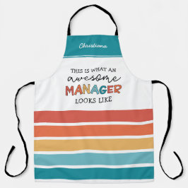 Personalisierter Retro-Phantastischer Manager Funn Schürze