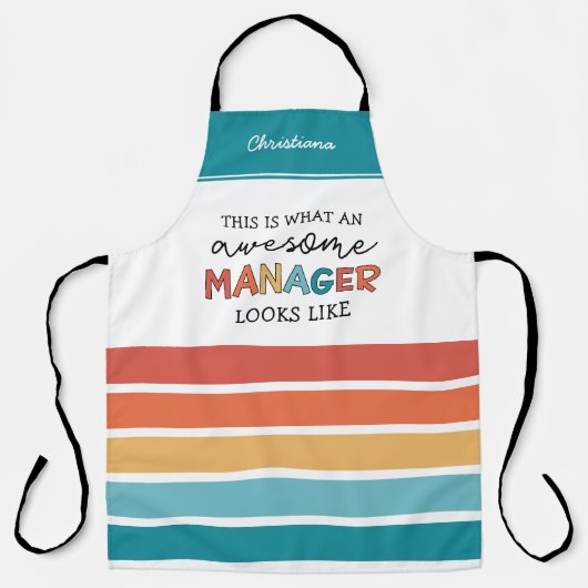 Personalisierter Retro-Phantastischer Manager Funn Schürze (Vorderseite)