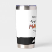 Personalisierter Retro-Phantastischer Manager Funn Thermobecher (Vorderseite)