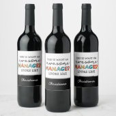 Personalisierter Retro-Phantastischer Manager Funn Weinetikett (Flaschen)