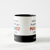 Personalisierter Retro-Phantastischer Manager Funn Zweifarbige Tasse (Mittel)