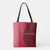 Personalisierter Retro-Roter Streifen Tasche (Rückseite)
