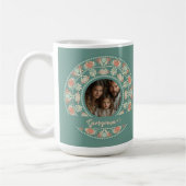 Personalisierter Retro-Sage & Sand Mandala-Foto-Ra Kaffeetasse (Links)