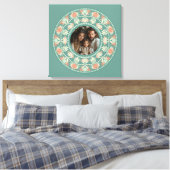 Personalisierter Retro-Sage & Sand Mandala-Foto-Ra Leinwanddruck (Insitu (Schlafzimmer))