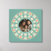 Personalisierter Retro-Sage & Sand Mandala-Foto-Ra Leinwanddruck (Vorderseite)