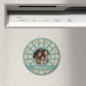 Personalisierter Retro-Sage & Sand Mandala-Foto-Ra Magnet (In Situ (Geschirrspüler))