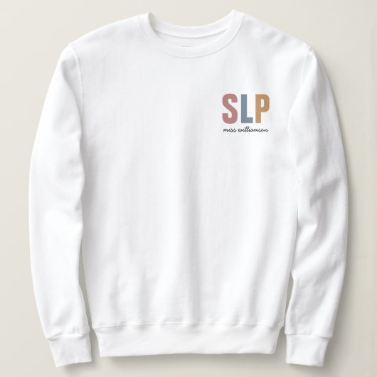 Personalisierter Retro SLP-Sprecher Sweatshirt (Design vorne)