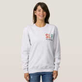 Personalisierter Retro SLP-Sprecher Sweatshirt (Vorne ganz)