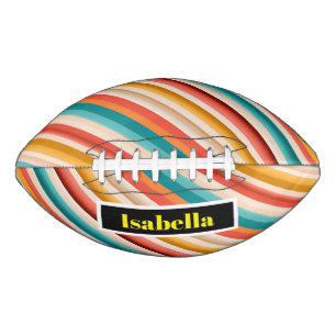 Personalisierter Retro-Strippenfußball   Bunt Football