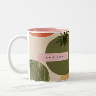 Personalisierter Retro-Tomaten-Gartenstil Zweifarbige Tasse