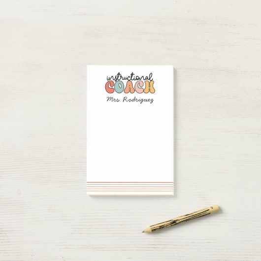 Personalisierter Retro-Trainer Post-it Klebezettel (Auf Schreibtisch)