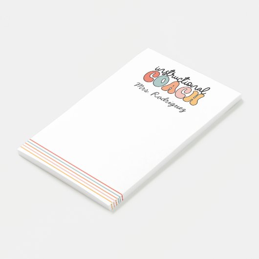 Personalisierter Retro-Trainer Post-it Klebezettel (angewinkelt)