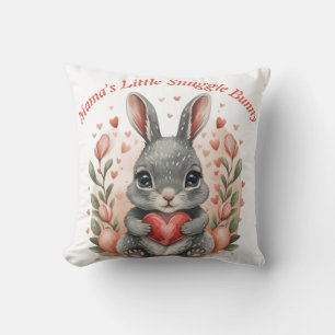 Personalisierter Retro-Valentinstag-Hase. Kissen