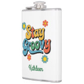 Personalisierter Retro-Vinyl-ummantelter Kolben Flachmann (Links)