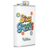 Personalisierter Retro-Vinyl-ummantelter Kolben Flachmann (Rechts)