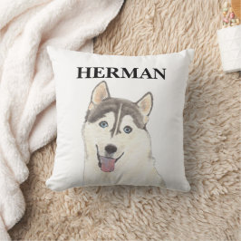 Personalisierter reversibler Husky-Hund Kissen