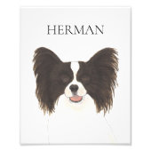 Personalisierter, reversibler Schwarz-Weiß-Papille Fotodruck (Vorne)