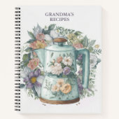 Personalisierter Rezeptor Blumenkaffee Notizblock (Vorderseite)